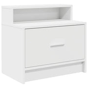 Comodino | Armadio da Notte | Mobiletto da notte con Cassetto Bianco 51x31x47 cm