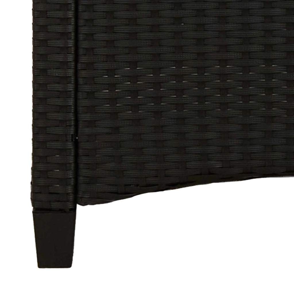 Panchina da giardino con cuscino Nero e Crema 105 x 60 x 112 cm 42026850