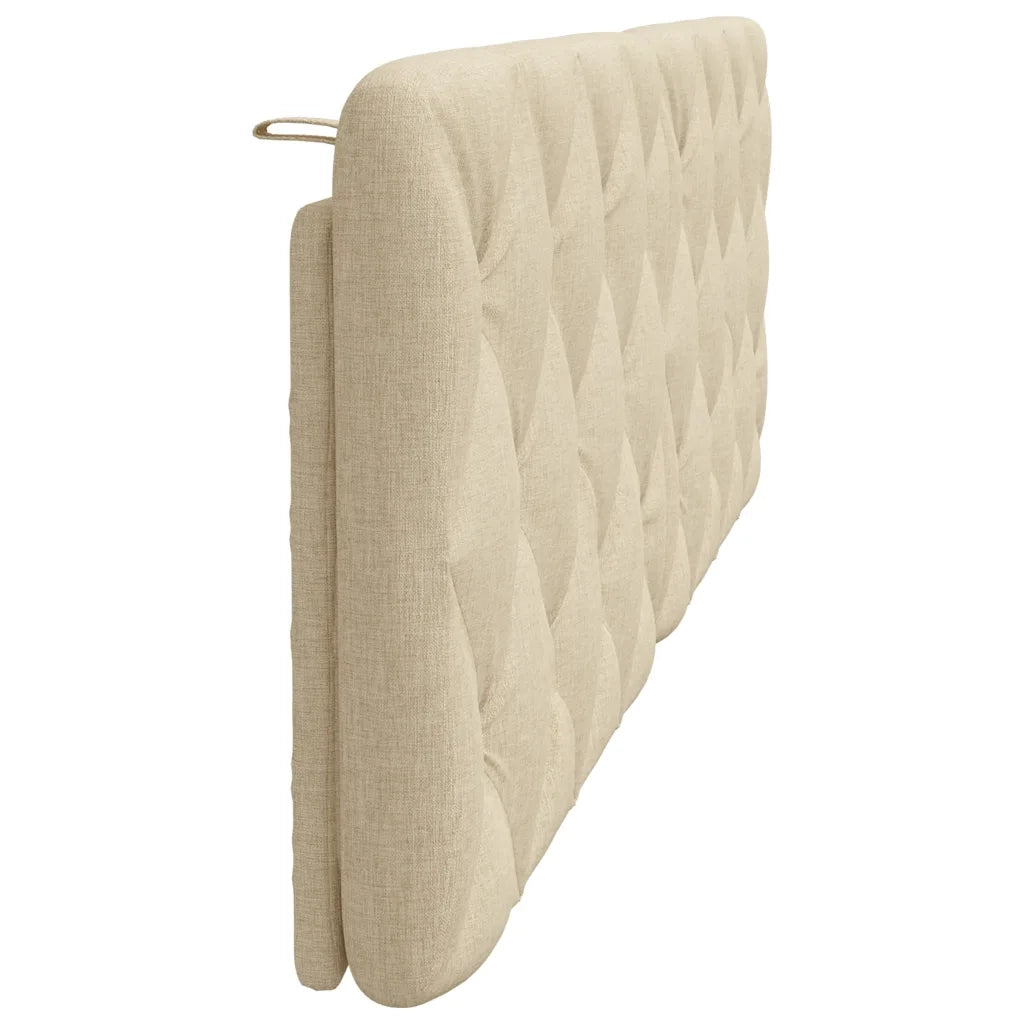 Cuscino Testiera Crema 160 cm in Tessuto 4019231