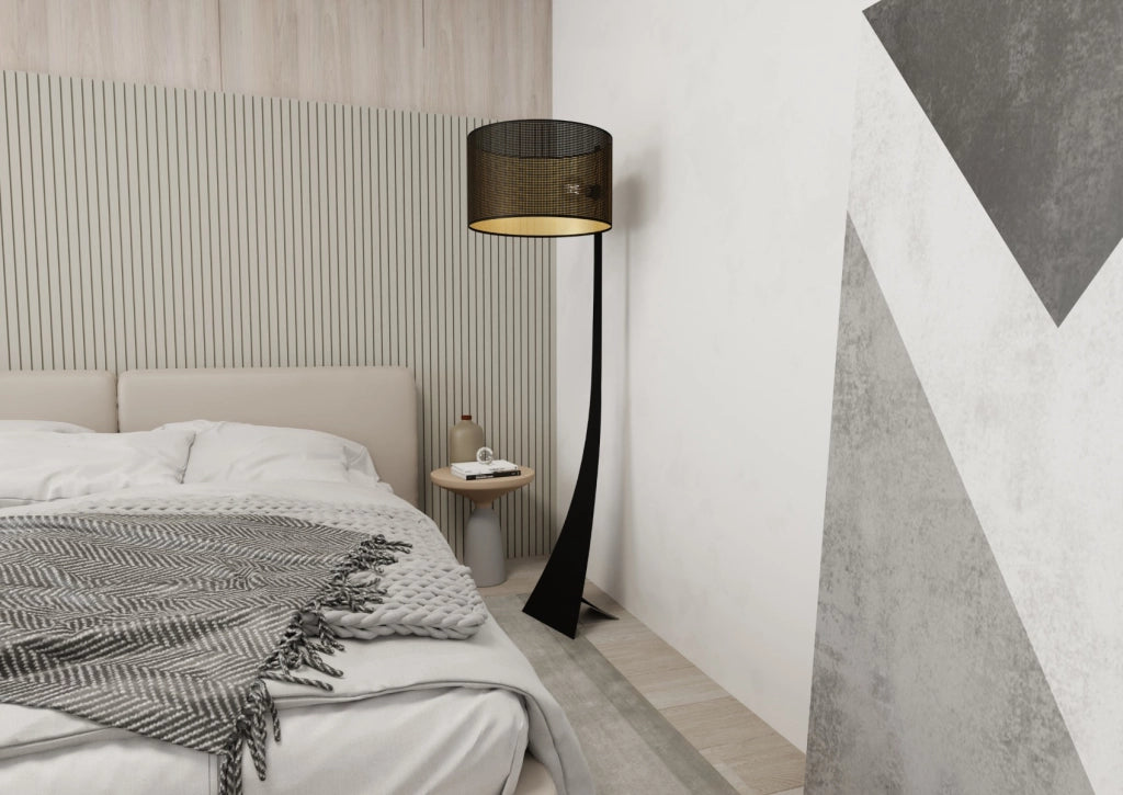 Lampada da terra Emibig Estrella nero/oro E27 157cm