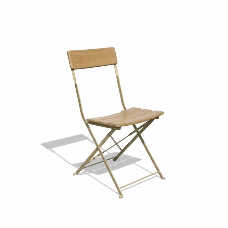 CHAISE PLIANTE EN ROBINIER CERUSE
