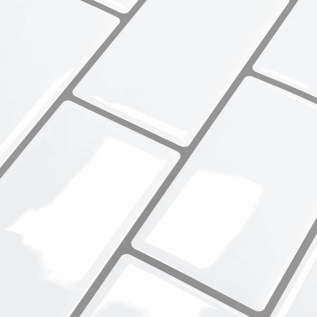 Piastrella subway 50 pz Bianco e Grigio 30 x 30 cm CFW9363532
