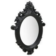 Specchio da Parete-Specchio a muro Stile Castello 56x76 cm Nero