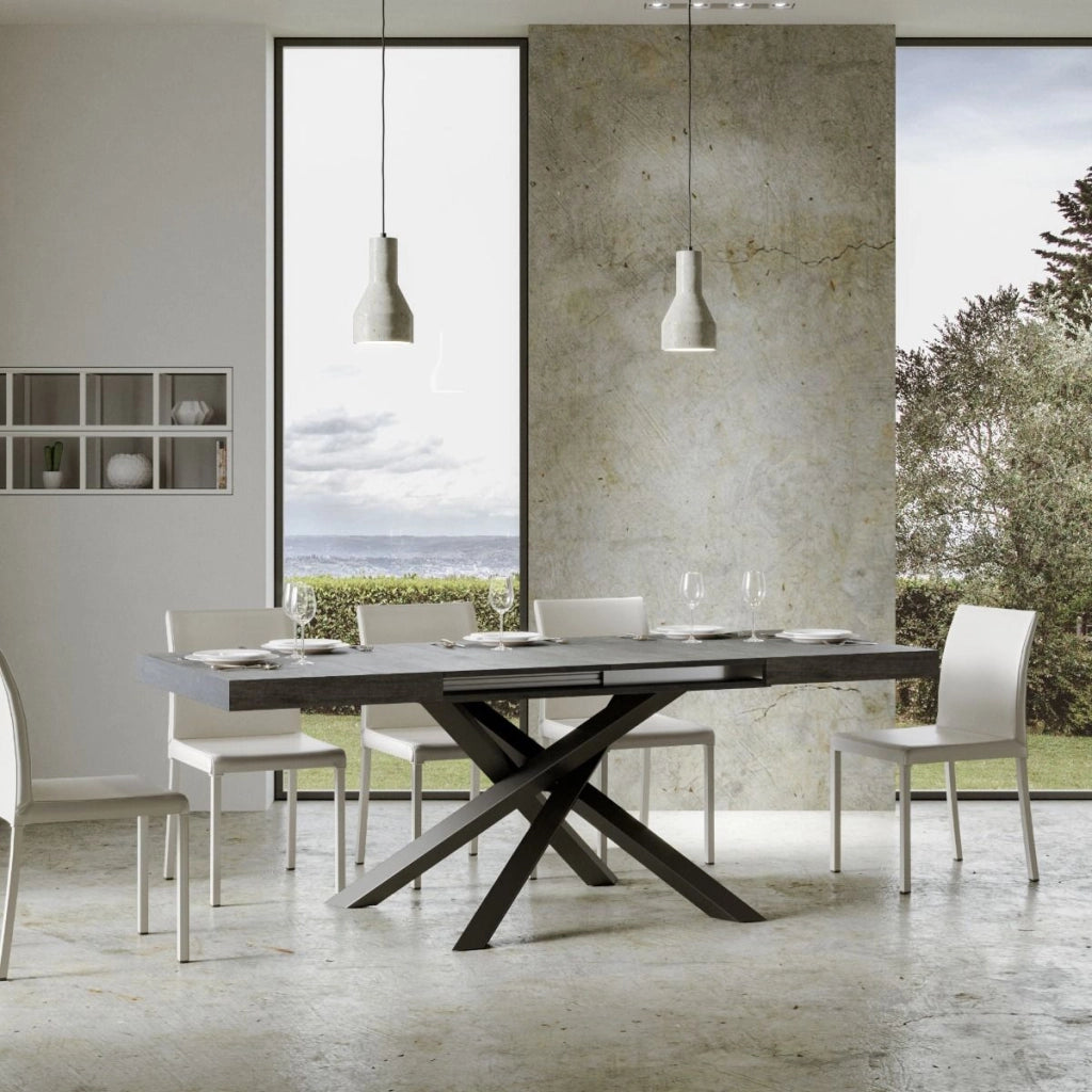 Tavolo Allungabile 130-390x90x77 cm Volantis Cemento