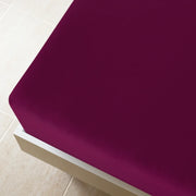 Lenzuolo con Angoli Jersey Bordò 90x200 cm Cotone 136250