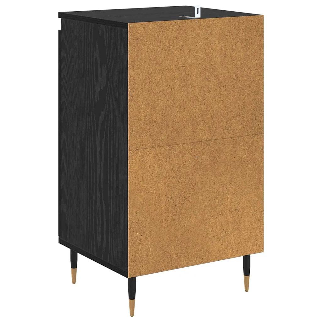 Credenza 2 pz-Set di 2 Buffet-Armadio da cucina Rovere Nero 40 x 35 x 70 cm