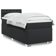 Giroletto a Molle con Materasso Nero 90x190 cm in Similpelle 3286100
