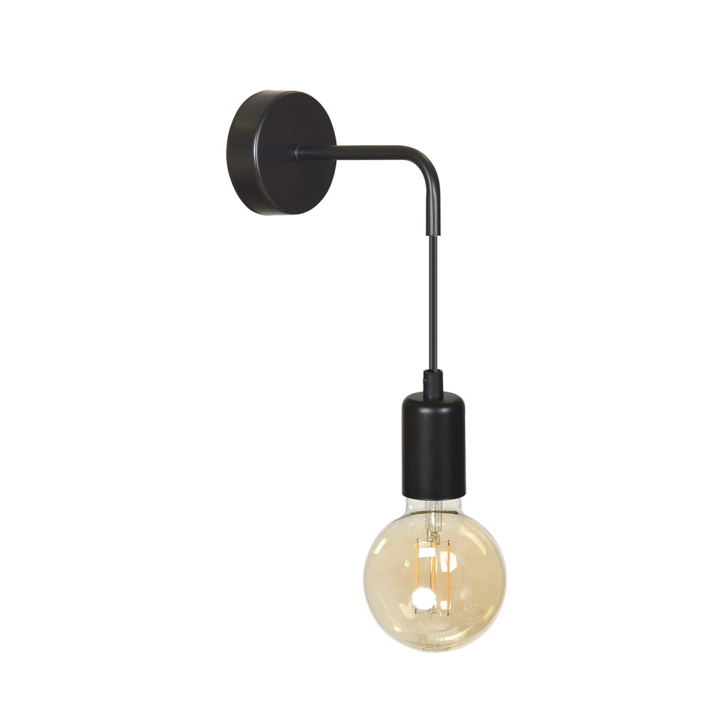 Applique Industrial 1 Luce Multiplo In Acciaio Nero