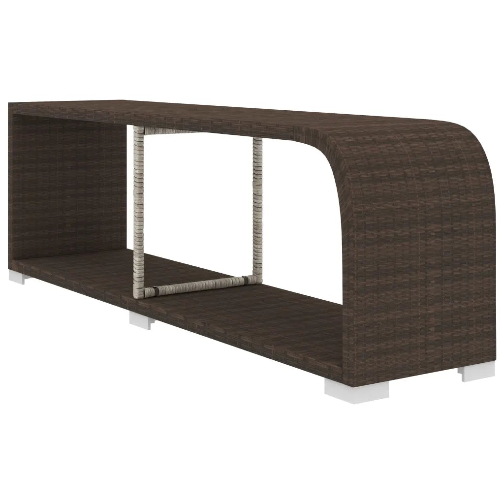 Set Divani da Giardino 11 pz con Cuscini in Polyrattan Marrone 48319
