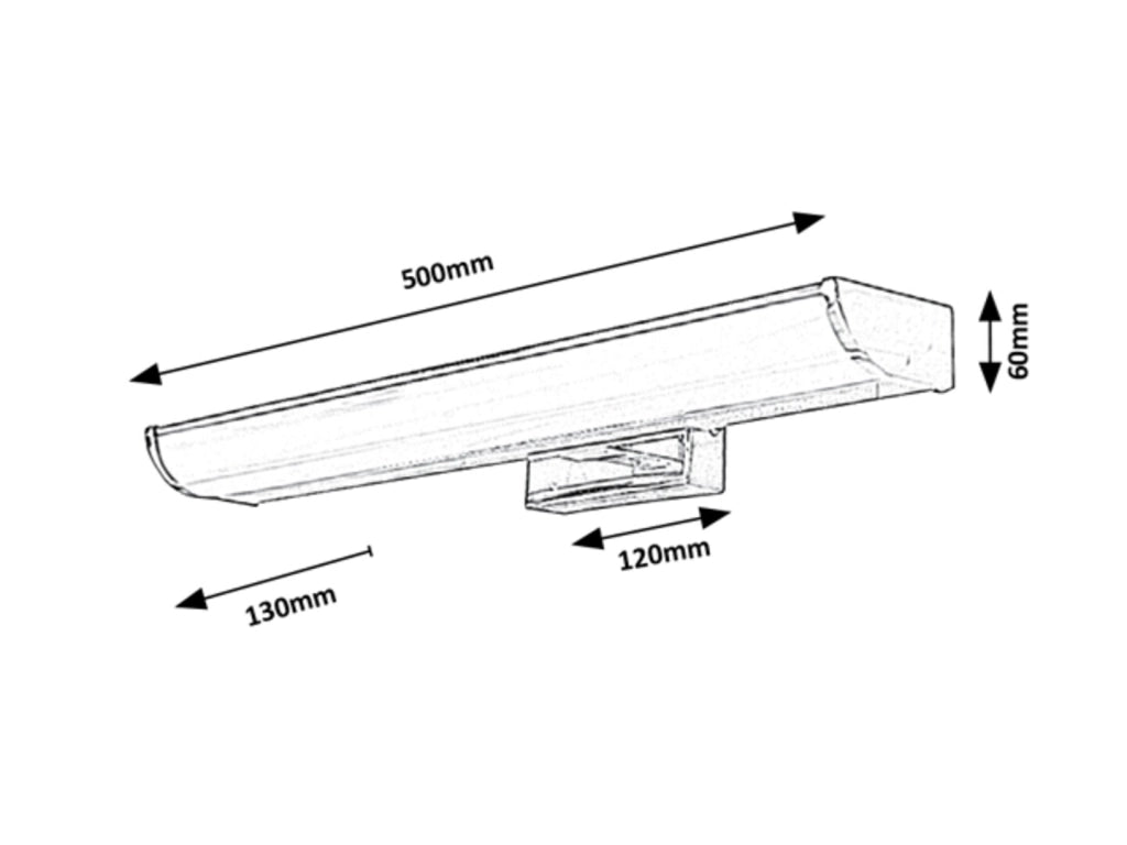Applique bagno specchio LED 7,5W cromo Evron Rabalux