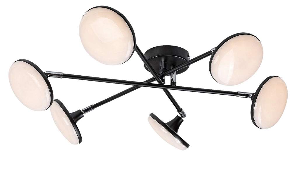 Plafoniera LED regolabile Rabalux Madi 24W nera 3000K