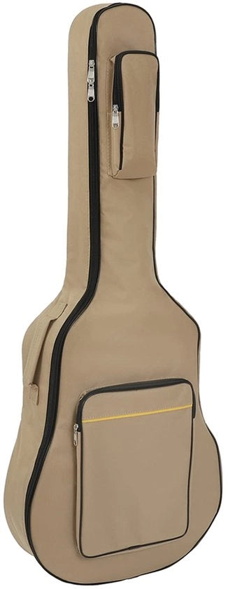 Custodia Acustica/Klassica per Chitarra - Idonea per Viaggi - Inclusa Cinghia a Spalla - Ideale per Chitarre Acustiche e Classiche - Impermeabile - Foderata - Con Tasche di Cinturino - Custodia per Chitarra
