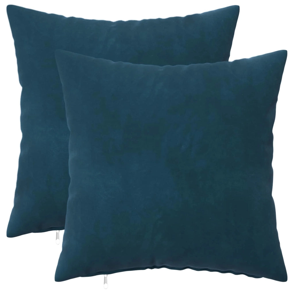 Federa 2 pcs HEERLEN Blu 35 x 35 cm Velluto 908013