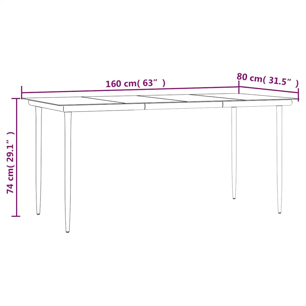 Set da Pranzo da Giardino 7 pz con Cuscini Beige in Polyrattan 3262872