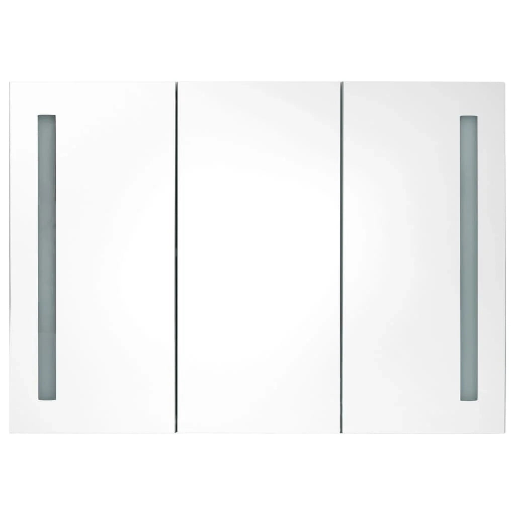 Mobile da bagno con specchio LED 89 x 14 x 62 cm rovere 02_0006574