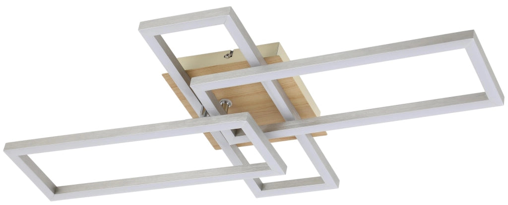 Plafoniera LED 24W cromato satinato moderna Ashton Rabalux
