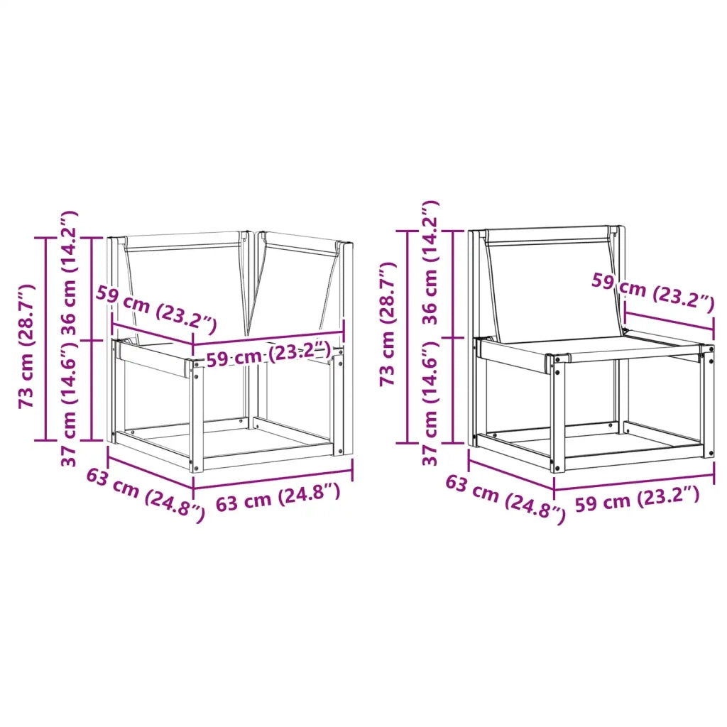 Set di divani da esterno con cuscino 10 pcs Naturale e Beige 3369088