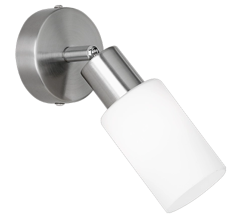 Faretto Spot Orientrabile 28W Acciaio Vetro Cilindro Bianco Mars GD Trio