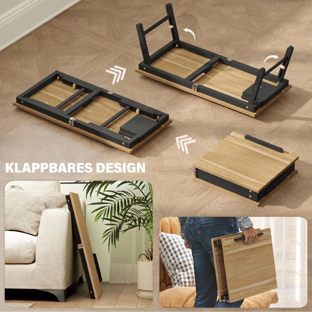 Tavolino da letto regolabile pieghevole con cassetto ¨C Xylo ¨C Legno quercia