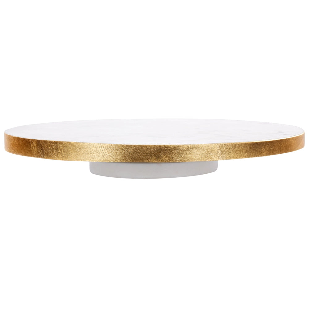 Alzata decorativa elegante per torte di marmo intagliato bianco supporto dolci