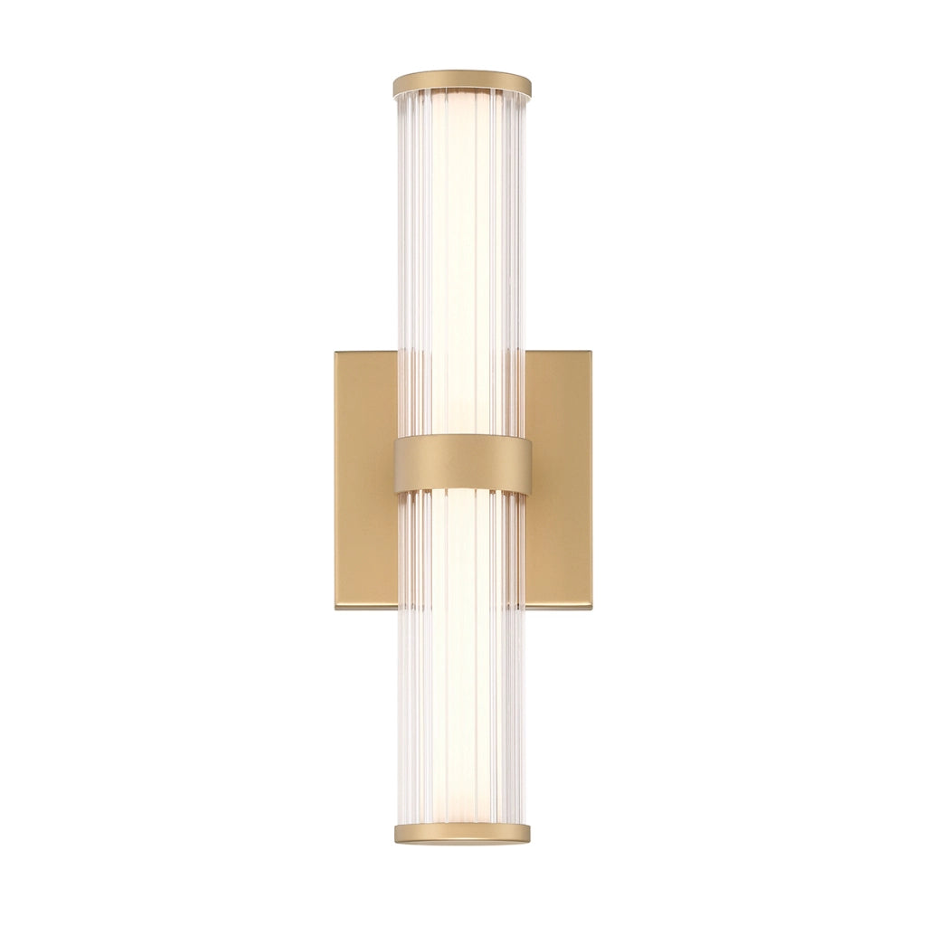 Applique bagno/esterno LED 14W oro 35cm IP44 Fayton