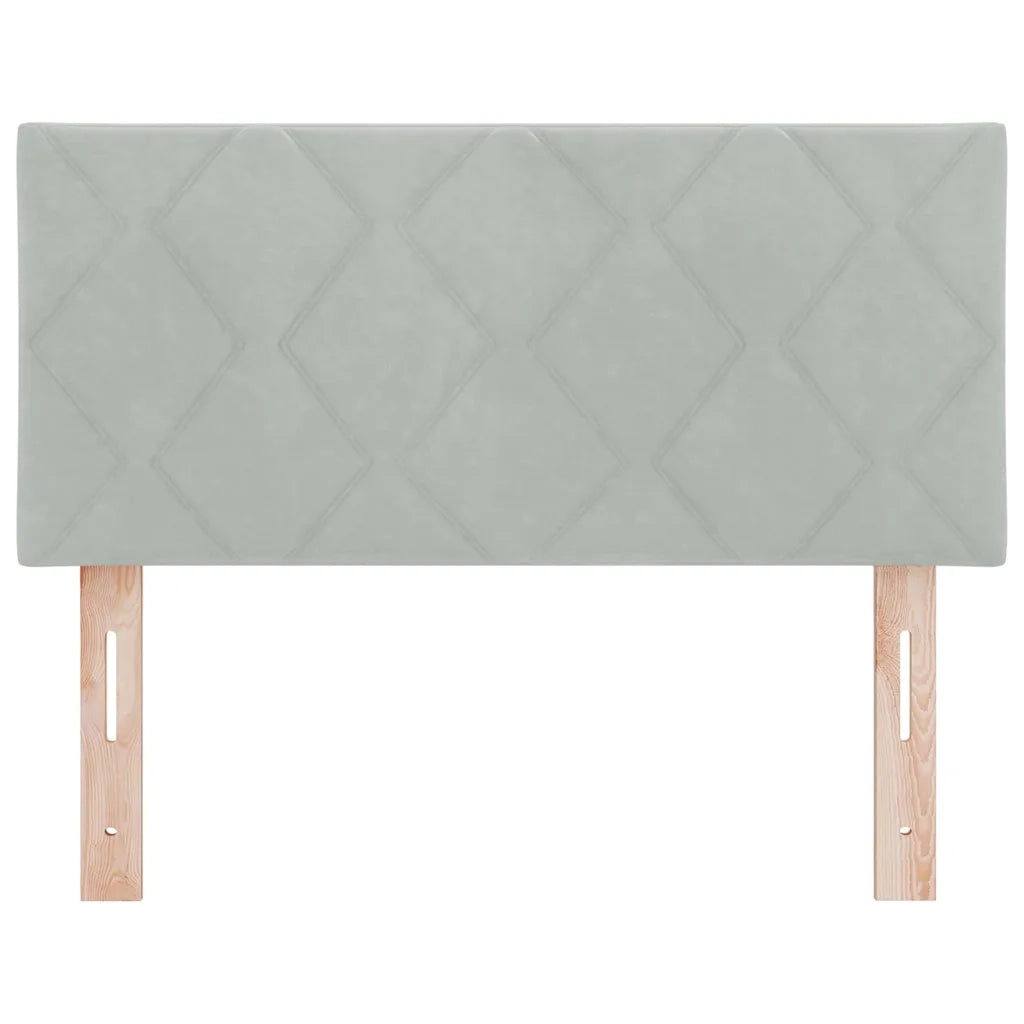 Testiera | Testata LED Grigio chiaro 100 cm Velluto