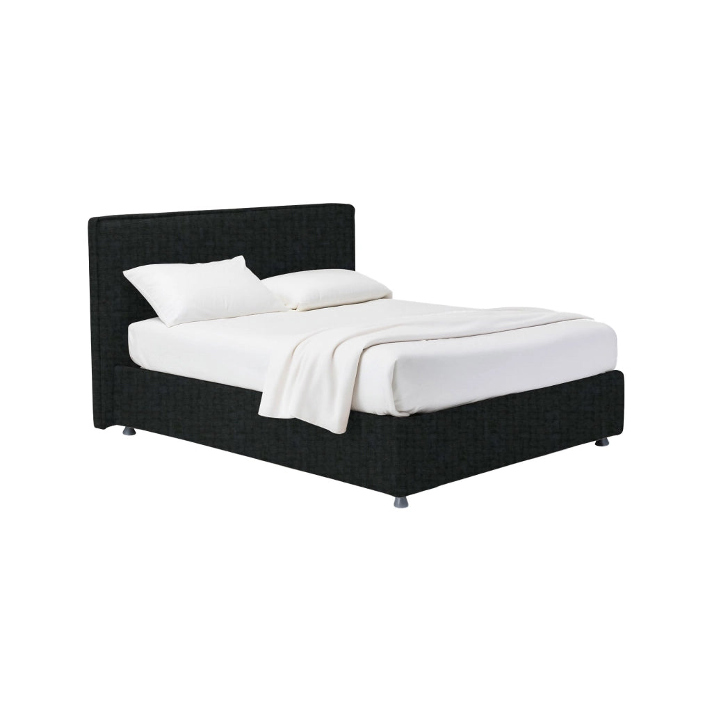 Rugby, Letto Singolo Sfoderabile Made in Italy, Grigio Scuro
