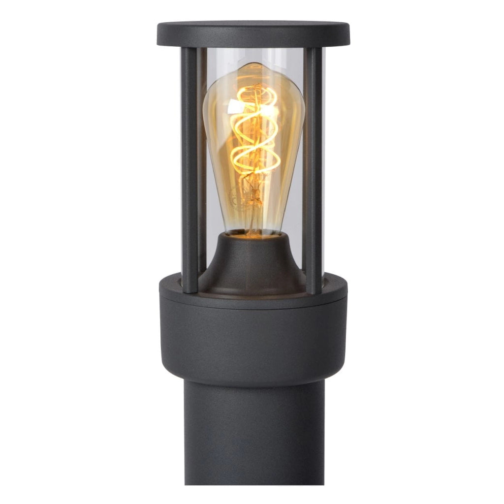 Lampada da esterno Lucide LORI 80cm E27 IP44 nera alluminio