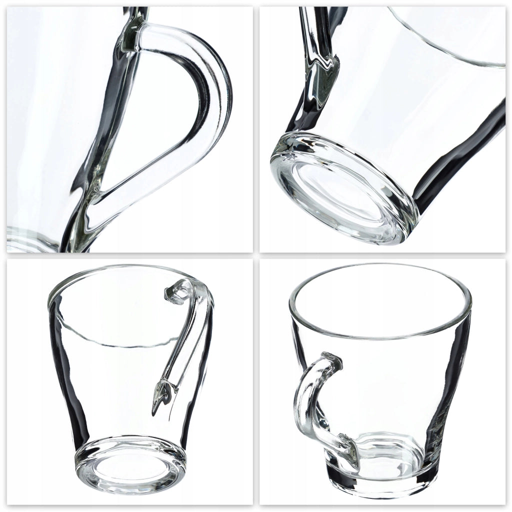 Set di 6 bicchieri da tè e caffè KADAX da 250 ml con manico.
