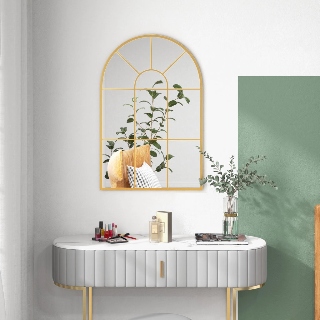 Specchio per Muro Finestra ¨C Minimal ¨C Dorato 91x60 cm
