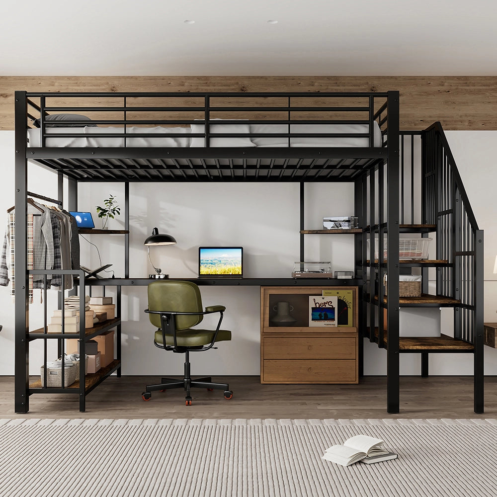 Letto a castello - Xylo - 120x200 cm ferro nero con USB