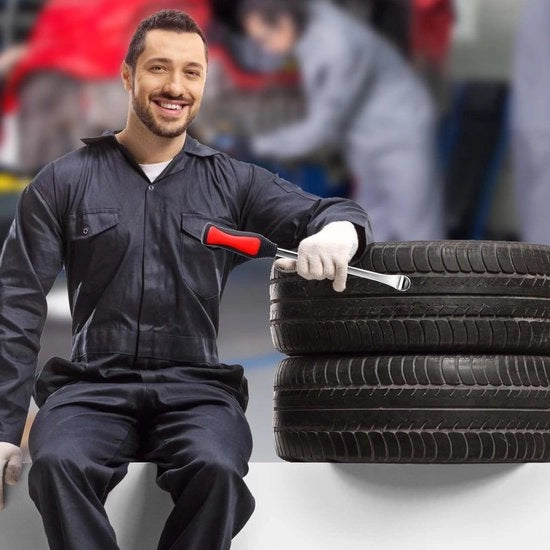 Kit di sostituzione gomme per motocicletta e bicicletta con 3 spoons per gomma, 3 protezioni per ruota e 3 luci per gomma
