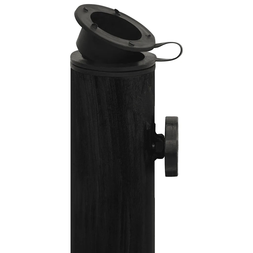 Base per Ombrellone Nera 45x45x30 cm in Ghisa 317772