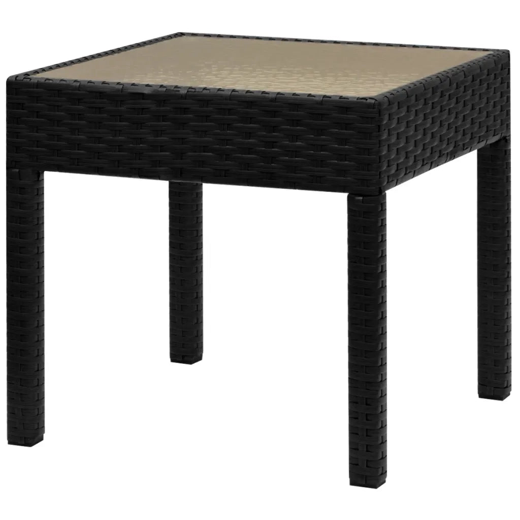 Set da Bistrot 3 pz in Polyrattan Nero 42862