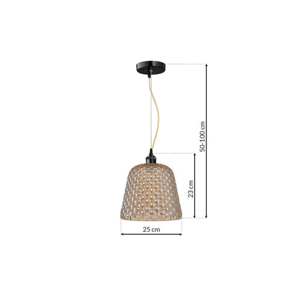 Lampada a sospensione Milagro RIO ML5554 Ø25 ambra