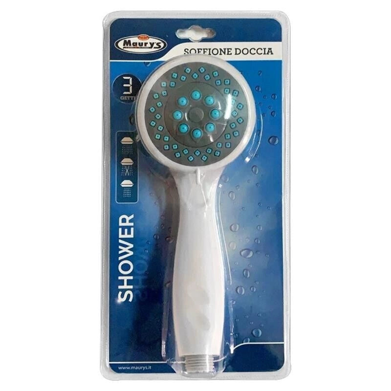 MAURY'S SOFFIONE MULTIFUNZIONE PER DOCCIA BIANCO 3 FUNZIONI