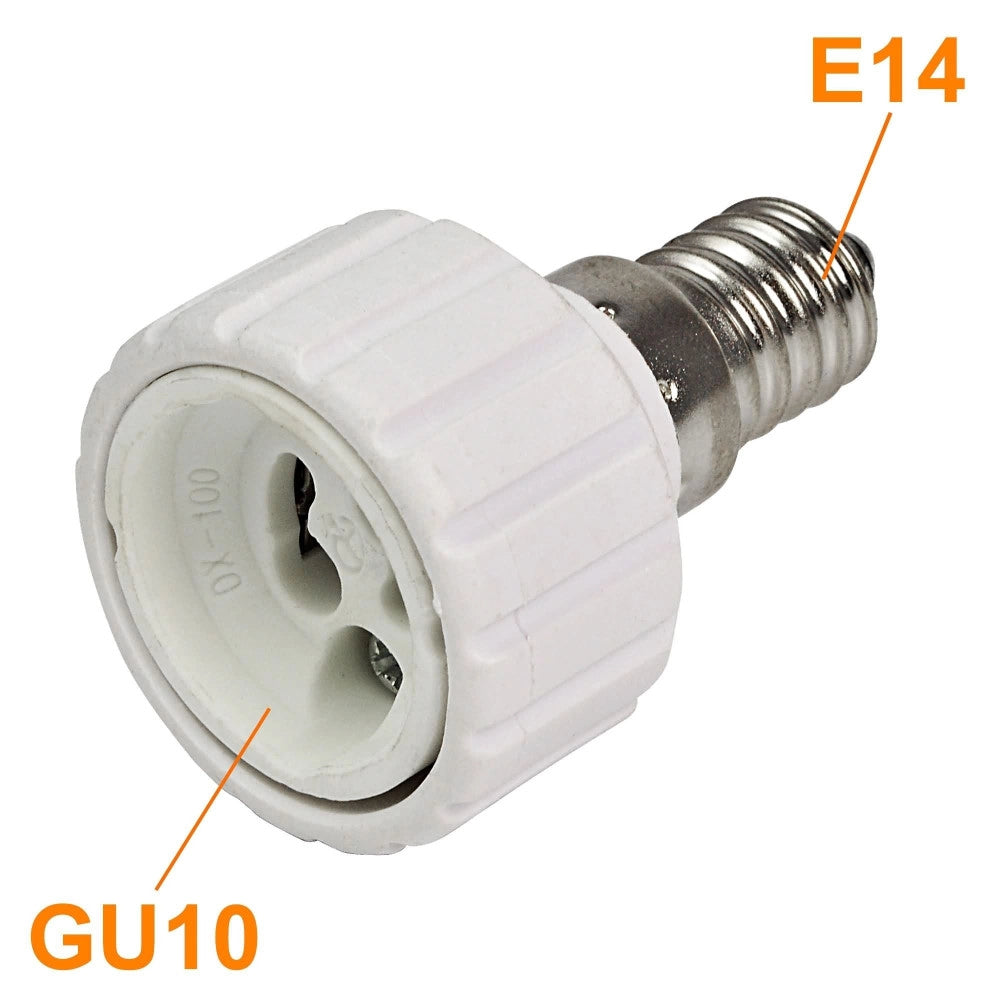 Trade Shop - Adattatore Portalampade Porta Lampada Attacco E27 E14 Da E14 A E27 Gu10 B22 -