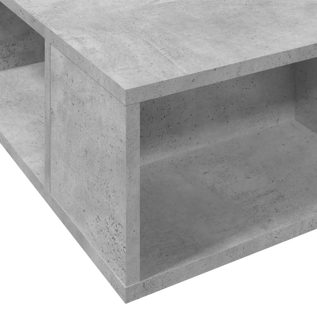 Letto singolo | Letto per adulti | Giroletto Grigio Cemento 90x190 cm in Legno Multistrato