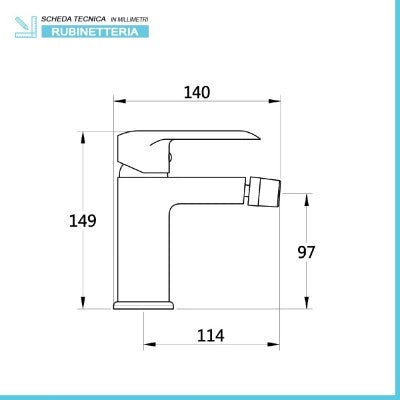 Set miscelatori lavabo e bidet cromati serie Dalila piletta inclusa