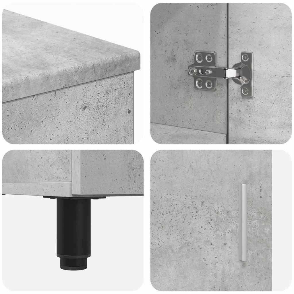 Mobiletto da bagno Grigio Cemento 60 x 35 x 60 cm 889398