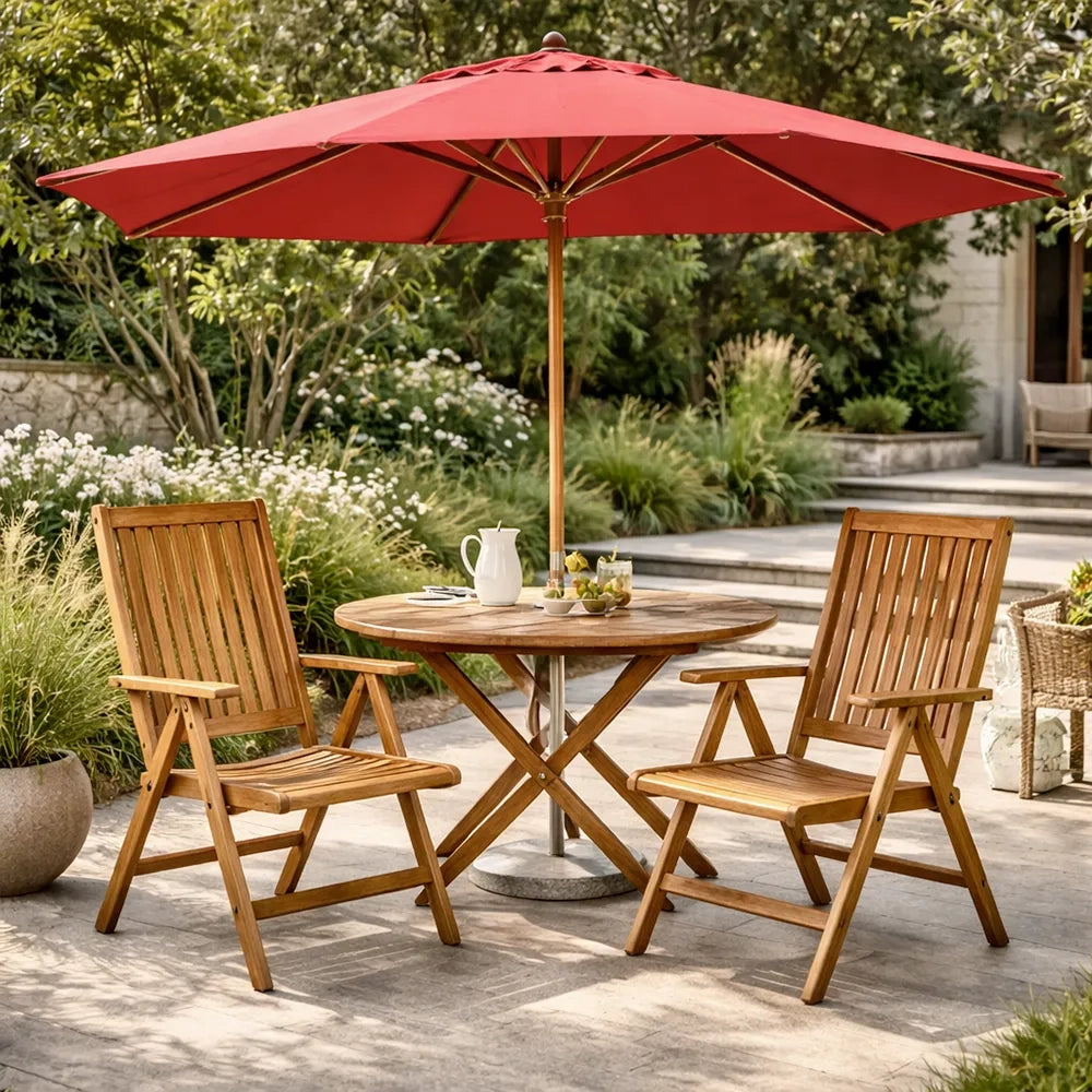 Sedia Pieghevole con Braccioli in Teak - Bali