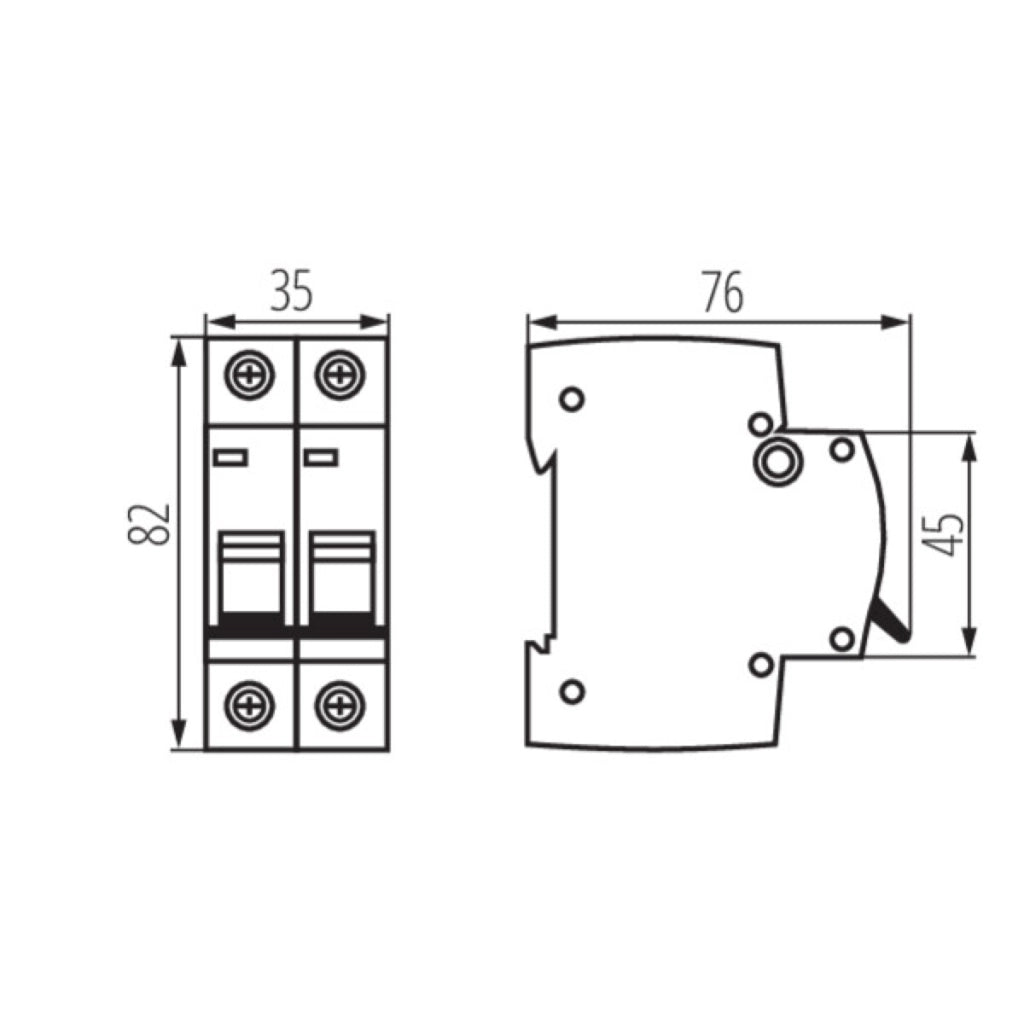 Interruttore Magnetotermico 2 Poli 25A