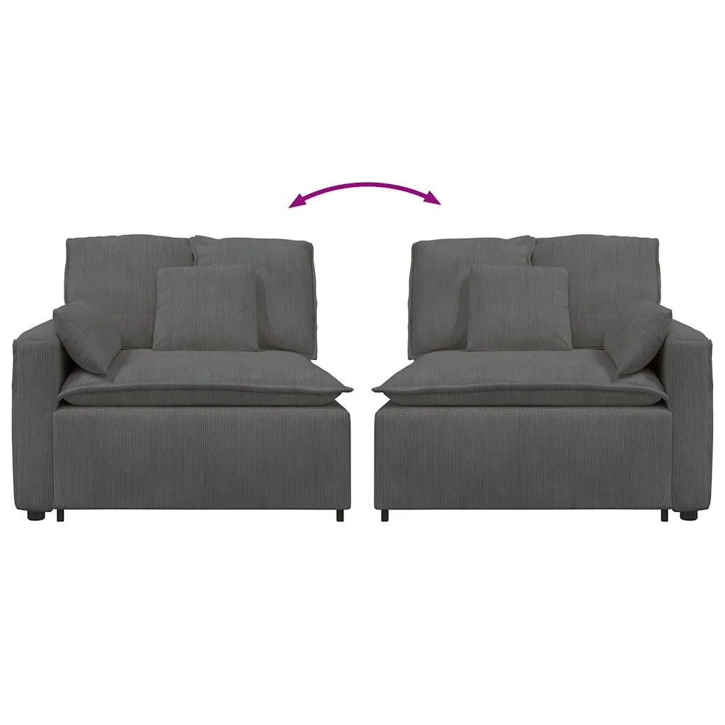 Modulo Terminale Bracciolo Divano Modulare con Cuscini-Sofa Modulare-Divanetto 100 cm 895456