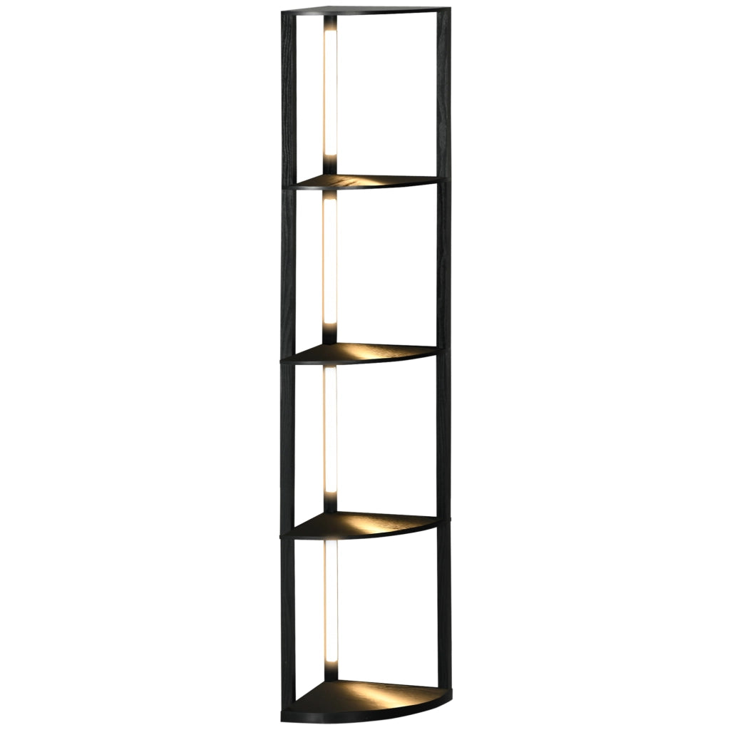 Lampada da Terra a Colonna ¨C zephmum ¨C Nero 41x29.5x163.5 cm