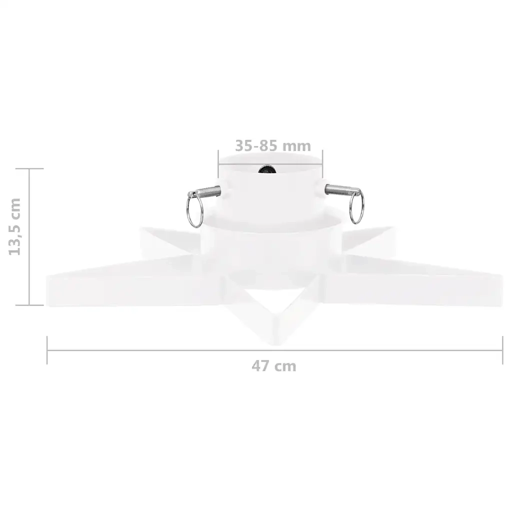 Base per Albero di Natale Bianca 47x47x13,5 cm cod mxl 64790