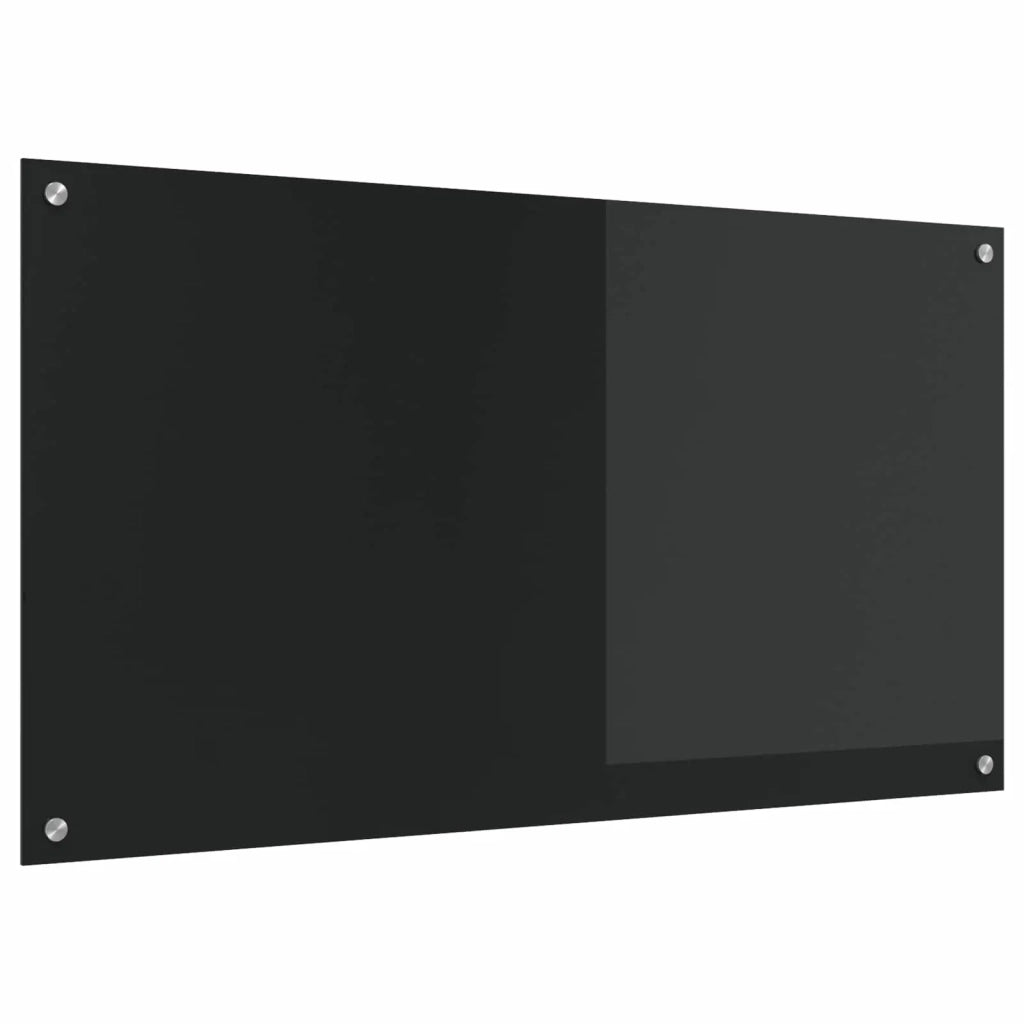 Rivestimento da Cucina-Paraschizzi per Cucina Nero 110 x 60 x 0,6 cm vetro temperato