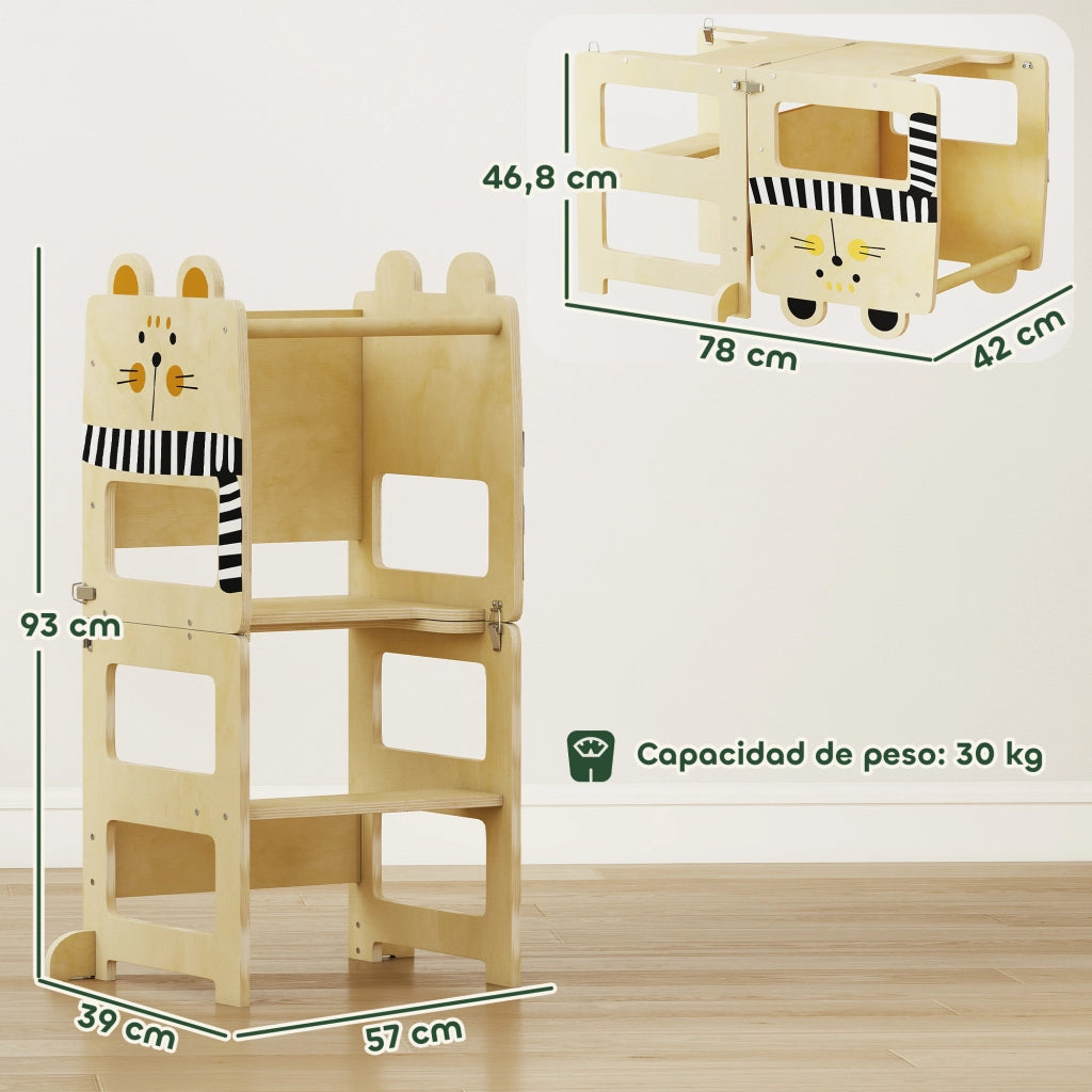 Scrivania per bambini con sedia e lavagna ¨C Minimal ¨C Legno naturale