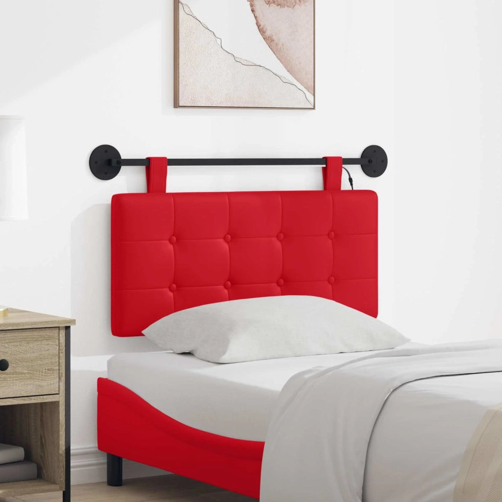Testiera sospesa Con luce LED Rosso Similpelle 3424382