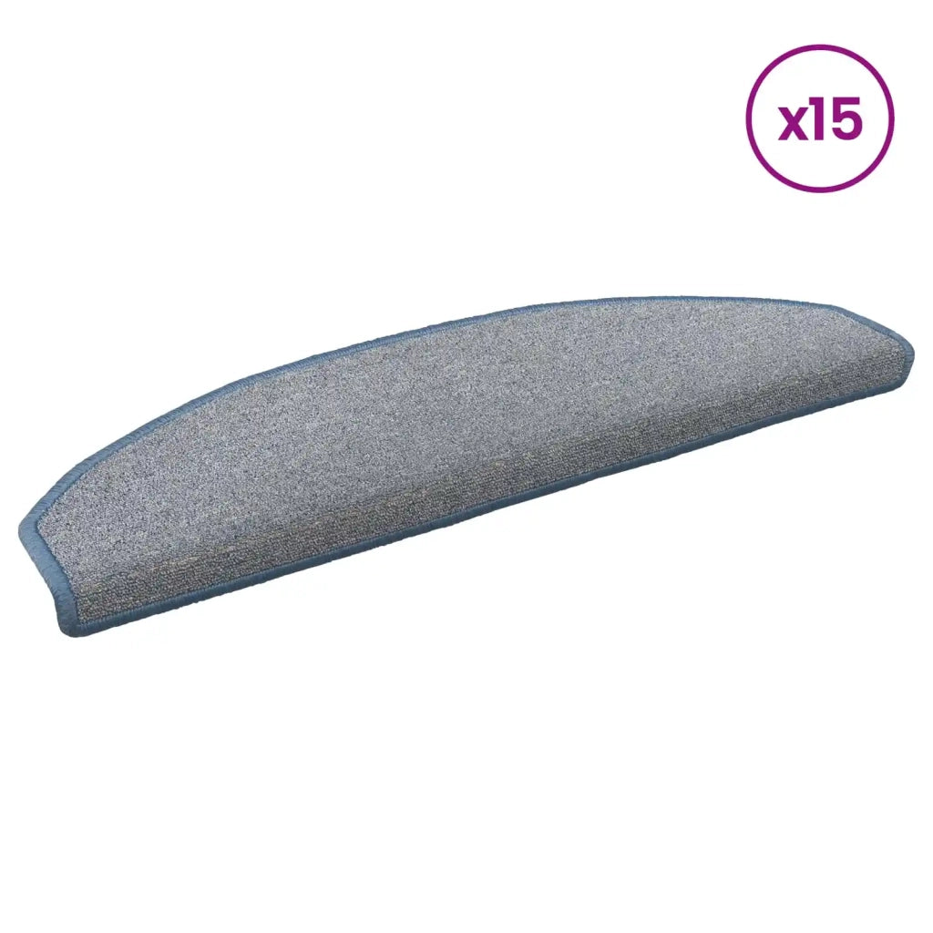 Tappetini per scale autoadesivi 15 pz | Gradini per Scale Grigio chiaro e blu
