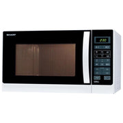 Sharp R-742WW forno a microonde Superficie piana Microonde con grill 25 L 900 W Nero, Bianco